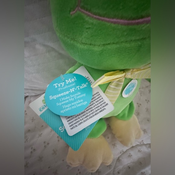 Frog Easter Bunny Ears Plush Sound Ribbit w/TAGS Dan Dee Easter Squeeze-N-Talk - Picture 5 of 7